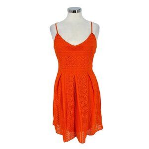 Vero Moda Orange Crochet Lace Spaghetti Strap Sundress Size Medium